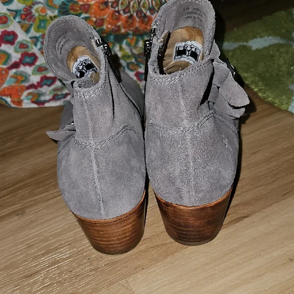 Frye Charcoal Suede Ankle Booties - Picture 4 of 5